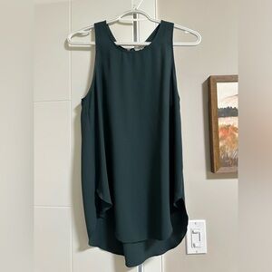 Aritzia-Wilfred High Neck Flowy Tank Top | Green